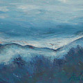 Misty Morning Fog Mount Mansfield Panorama Painting